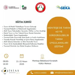Menteşe Belediyesi’nden Tarım 4.0 Eğitimi Başlıyor