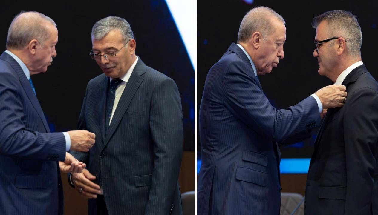 cumhurbaskani erdogan ak partiye katilan iki belediye baskanina rozet takti lFsUnW9I