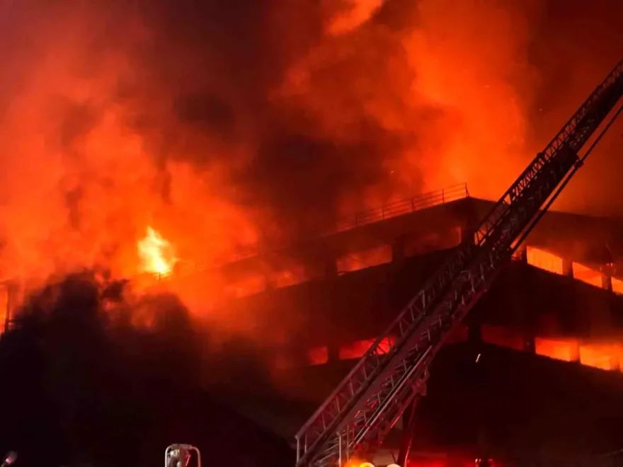 Trabzon’daki Fındık Fabrikasında Çıkan Yangına Müdahale Sürüyor