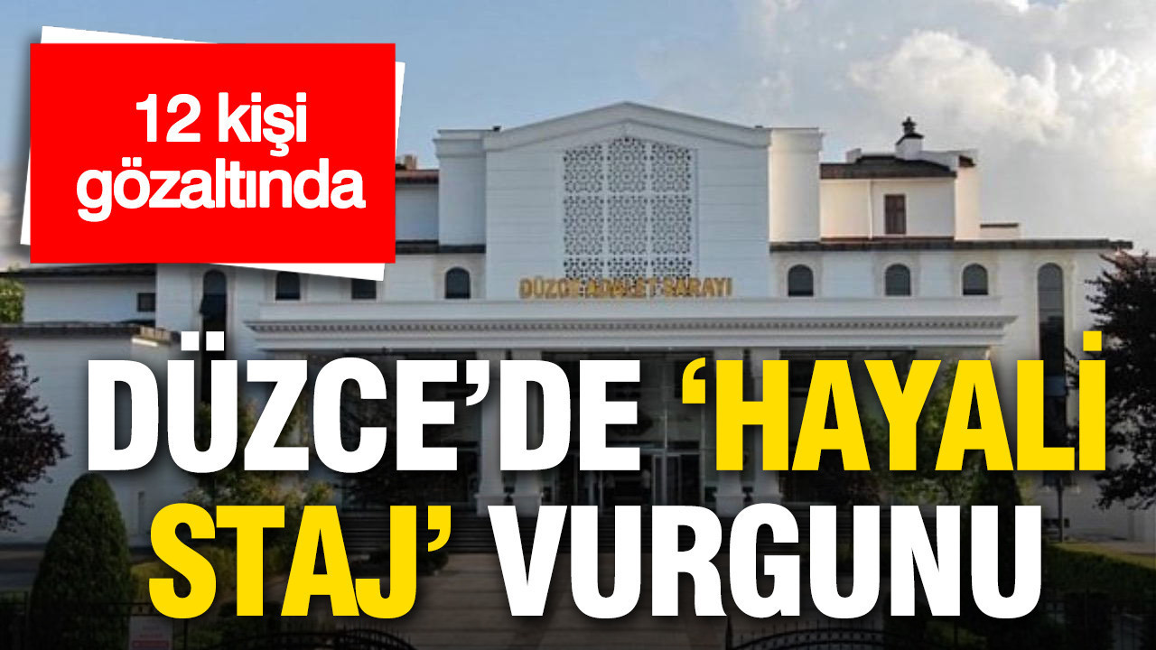 Düzce’de Hayali Staj Skandalı: 12 Kişi Gözaltına Alındı